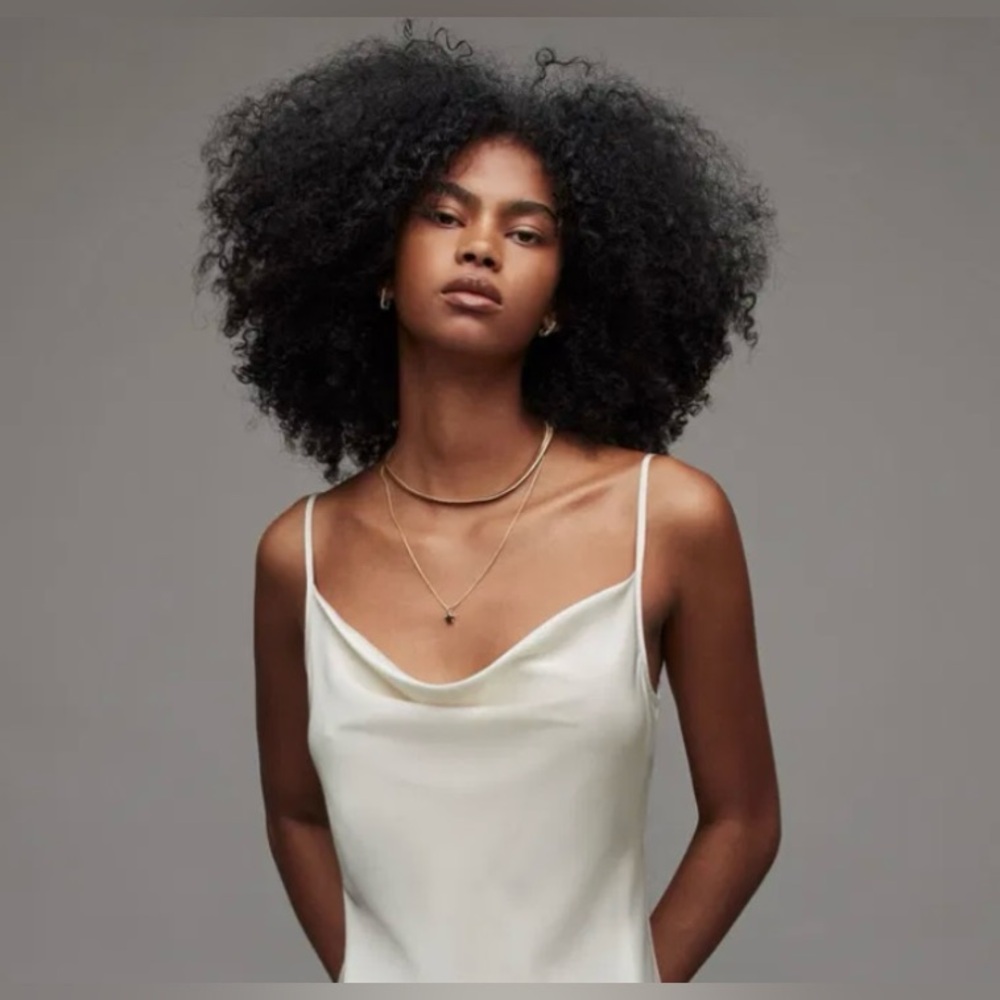 NWT AllSaints Women’s Cowl Neck Camisole Elegant‎ Ivory